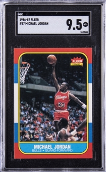 1986/87 Fleer #57 Michael Jordan Rookie Card – SGC MINT+ 9.5
